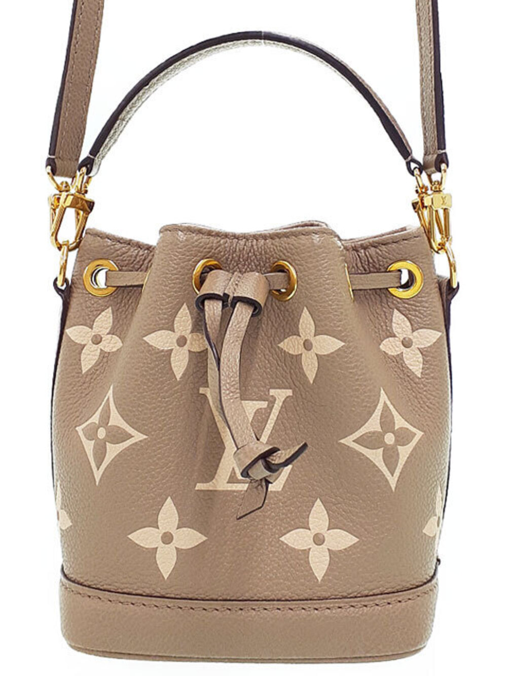Louis Vuitton Bicolor Neo Noe Cream Monogram Empreinte Bag
